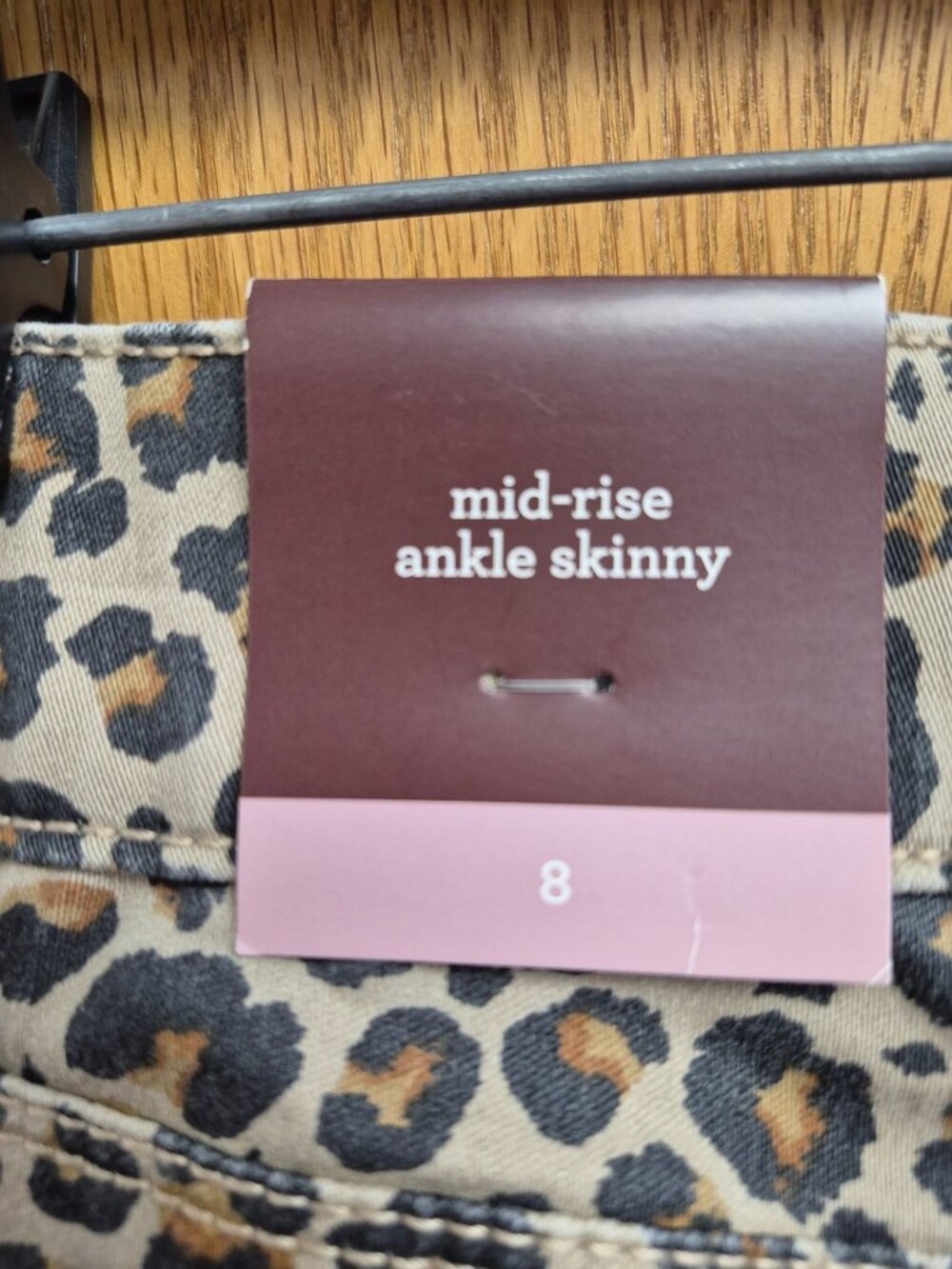 Knox Rose Womens Leopard Print Ankle Skinny Pants Size 8 Comfort Waist Stretch F - Picture 10 of 12